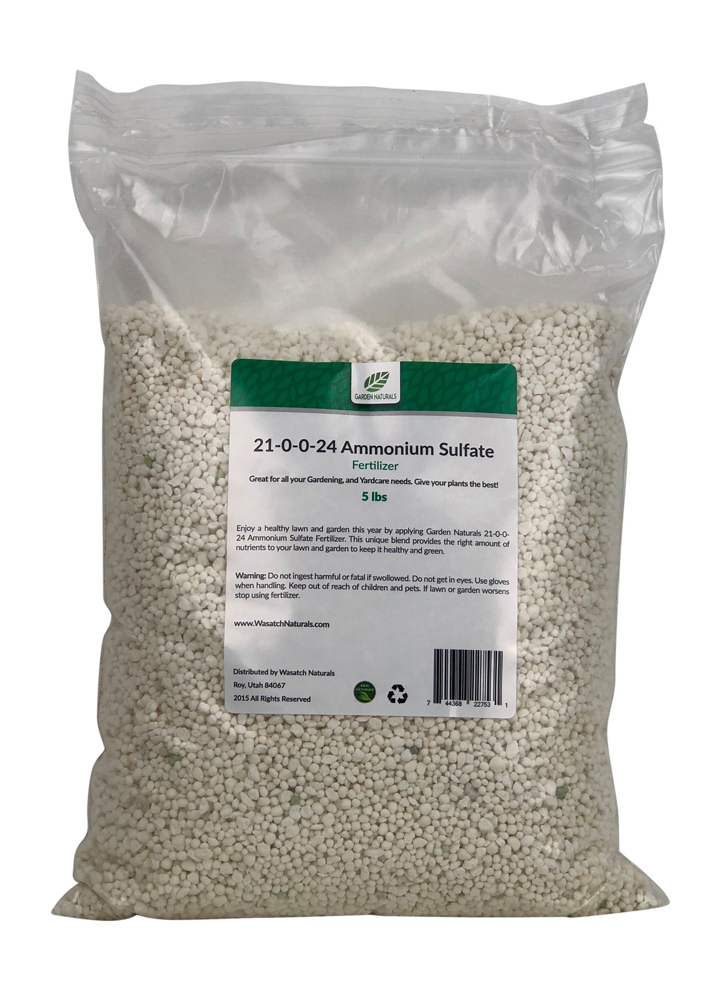 21-0-0-24 Ammonium Sulfate Fertilizer Garden Naturals