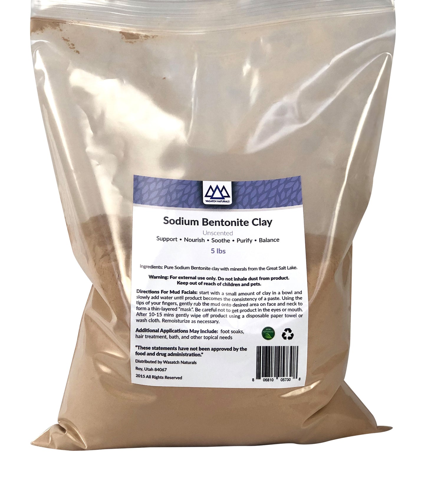 Natural Sodium Bentonite Clay Wasatch Naturals